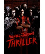 1982 Michael Jackson Thriller Poster Print King Of Pop Vincent Price  - $8.96