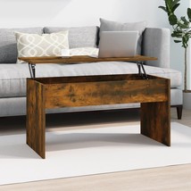 Coffee Table Smoked Oak 102x50.5x52.5 cm Engineered Wood - £32.46 GBP