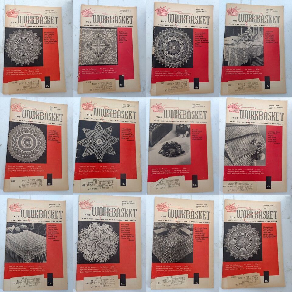 1958 11 Issues of  The Workbasket Home &amp; Needlecraft  Booklets - $7.91