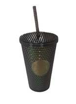 Starbucks Fall 2020 Grande Black Iridescent Studded Cold Cup 16oz Tumbler New - £26.30 GBP