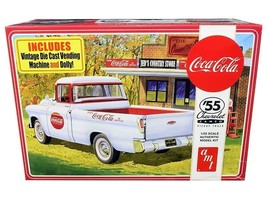 Skill 3 Model Kit 1955 Chevrolet Cameo Pickup Truck &quot;Coca-Cola&quot; with Vintage Ve - £42.45 GBP