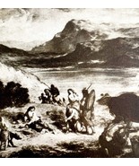 Ovid Among The Scythians Eugene Delacroix 1937 Antique Art Print Toned D... - $29.99