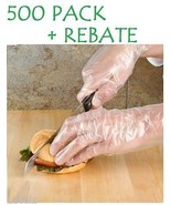 500 PCS Disposable Sanitary Plastic Glove Restaurant BBQ Cook Kitchen Fo... - £20.69 GBP