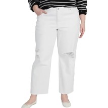 Old Navy High Rise Curvy OG Loose Jeans Womens 18 Tall White Distressed NEW - £23.26 GBP