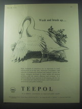 1954 Shell Teepol Ad - Wash and brush up - $18.49
