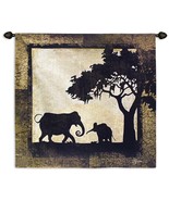 44x43 SERENGETI ELEPHANTS African Wildlife Tapestry Wall Hanging - £108.54 GBP