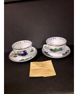 2 Vtg Princess House Porcelain Cup &amp; Saucer Vintage Cars A Very Special ... - $34.00