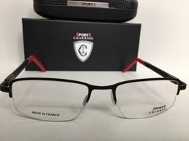 New Charriol Sport SP 23007 C5 53mm Black Semi-Rimless Men&#39;s Eyeglasses Frame - £117.26 GBP