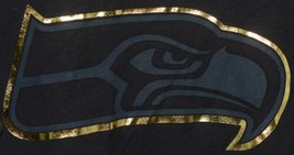 NFL Licensed Seattle Seahawks Youth Medium Black Gold Tee Shirt image 2