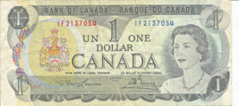 Canada One 1 DOLLAR 1973 CIR Note Lawson-Bouey  # 3 - $5.93