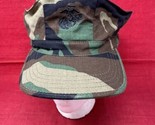US Marine Corps USMC EGA Woodland Camo 8 Point Utility Cover Hat Cap 7 1... - $17.33