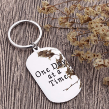Stainless Steel Double-Sided Serenity Prayer Inspirational Pendant Keychain - £11.18 GBP+