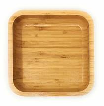 Asian Home Handcraft Natural Bamboo Salad Serving Bowl Fruit Plate Dessert Platt - $12.29