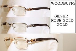 WOOD BUFFS SUNGLASSES GLASSES ROSE GOLD SILVER GOLD METAL FRAME SUNNIES  - $29.79