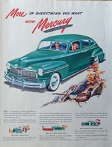 1947 Mercury, vintage advertisement. Color Illustration (pheasants) orig... - $17.89