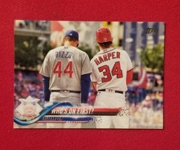 2018 Topps Anthony Rizzo &amp; Bryce Harper Who&#39;s On First? #126 FREE SHIPPING - £1.57 GBP
