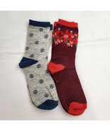 Women&#39;s Socks Winter Snowflake Poinsettia Holiday Fun - £6.99 GBP
