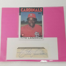 St. Louis Cardinals Tito Landrum Signed Paper Vintage 1986 - £11.87 GBP