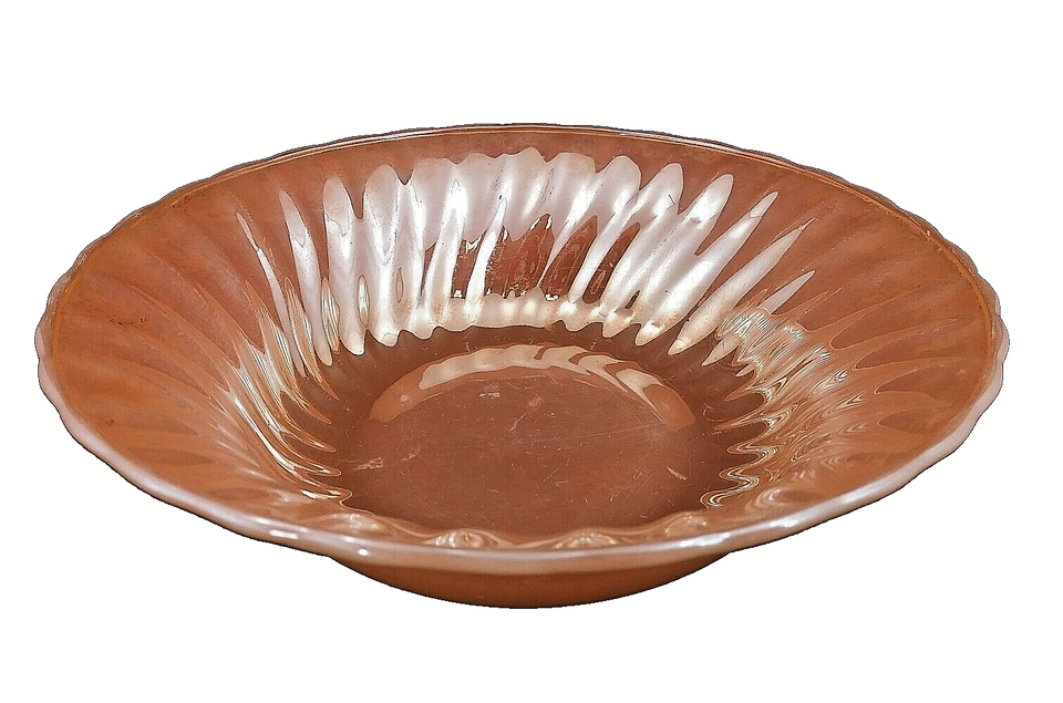 Anchor Hocking Fire-King Peach Luster Swirl 8.5&quot; Serving Bowl - $14.00