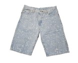 Levi&#39;s 569 Loose Straight Acid Wash Bleach Splatter Denim Jean Shorts Me... - $22.80