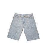Levi&#39;s 569 Loose Straight Acid Wash Bleach Splatter Denim Jean Shorts Me... - $31.27 CAD