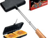 Double Pie Iron for Camping Aluminum  with Long Handle non-stick heat re... - $35.62
