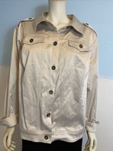 Joan Rivers Tan Jacket Button Front Size 2X - £26.29 GBP