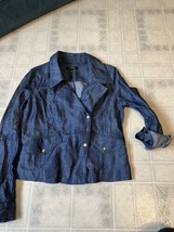 Ann Taylor Long Roll Tab Sleeve Gold Snap Blazer Jacket Women&#39;s Size S L... - $27.75