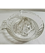 Vintage Hazel Atlas Clear Ribbed Depression Glass Large Citrus Juicer Re... - $28.95
