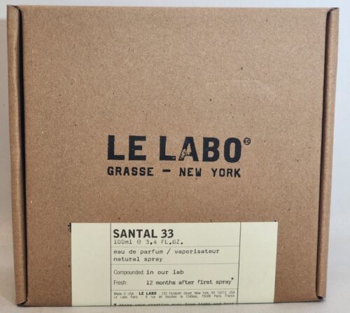 Santal 33 by Le Labo 100ML 3.4.Oz Eau De Parfum Spray New With Box - $247.50