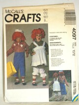 McCall&#39;s Crafts Raggedy Andy Costumes Pattern 4097 Boys &amp; Girls Size 10/12 - $9.89