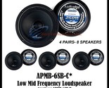 4 Pairs Audiopipe APMB-6SB-B 6-6&quot; Car Audio Loudspeakers Sealed Back 8 P... - $208.99