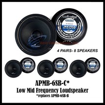 4 Pairs Audiopipe APMB-6SB-B 6-6&quot; Car Audio Loudspeakers Sealed Back 8 P... - $219.99