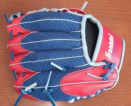 Franklin Youth Baseball Glove Mitt Mesh Tek 9.5 inch Red White Blue RHT. - $29.29