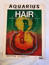 Aquarius - 1968 sheet music -  from musical play Hair - £23.64 GBP