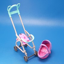 Barbie Skipper Babysitters Stroller Removable Carrier Car Seat Pink 2021 Mattel - £10.16 GBP