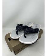 Clarks Cloud Steppers Women&#39;s Sunmaze Sky Navy Blue Flip-Flops Size 8 - $54.12 CAD