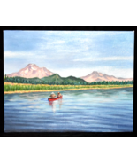 Original Oil Painting &quot;Mount Bachelor&quot; Signed Ann Schwarz 11&quot;X14&quot; - $47.86 CAD