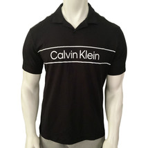 NWT CALVIN KLEIN MSRP $69.99 MEN&#39;S BLACK SHORT SLEEVE POLO RUGBY SHIRT S... - $30.59