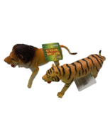 Nature World Plastic Animal Figures Toys Tiger and Lion New with tag - $11.47