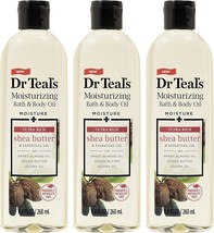 Dr. Teal&#39;s Shea Butter Bath &amp; Body Oil Gift Set (3 Pack, 8.8oz Ea) - Moisture &amp;  - £52.74 GBP