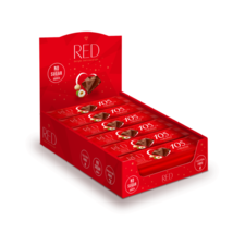 24PACK RED Chocolate with hazelnut and macadamia 26g Gluten Free No added Sugar - £22.52 GBP