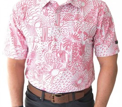 Yatta Golf Shaka Life Golf Polo Pink - $38.00