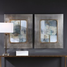 212 Main 41613 36 x 42 x 6.25 in. Gilded Whimsy Abstract Prints  Set of 2 - £442.63 GBP