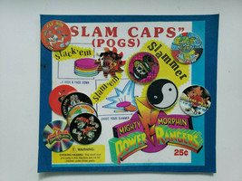 Vintage Pogs Slam Caps Old Gumball Vending Machine Display Card #231 - $33.99