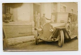 King &amp; Queen of Belgium &amp; General Black Jack Pershing at his Car RPPC France WW1 - £87.03 GBP