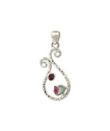 Watermelon Tourmaline Topaz Crystal Pendant Necklace by Stones Desire - $151.05