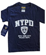 NYPD Kids Offically Licensed T-Shirt Navy &amp; White Boys Tee Police Gift - £15.72 GBP