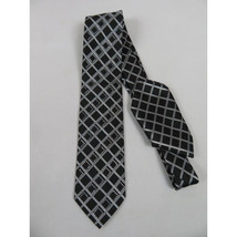 Mens Steven Land Density 100% Satin Silk Crystal Tie/Hankie Set CR29-01 Black image 2