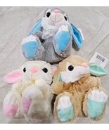 Stuffed Animal Easter Bunny Multi-colored Bunny Rabbit 9&quot; Tall Sitting L... - £12.45 GBP